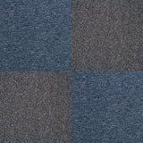 Teppichfliesen in Kohle-Schwarz und Sturmblau, 50 x 50 cm, mit strukturiertem, weichem Material, ideal für stilvolle Bodenbeläge in Wohnräumen