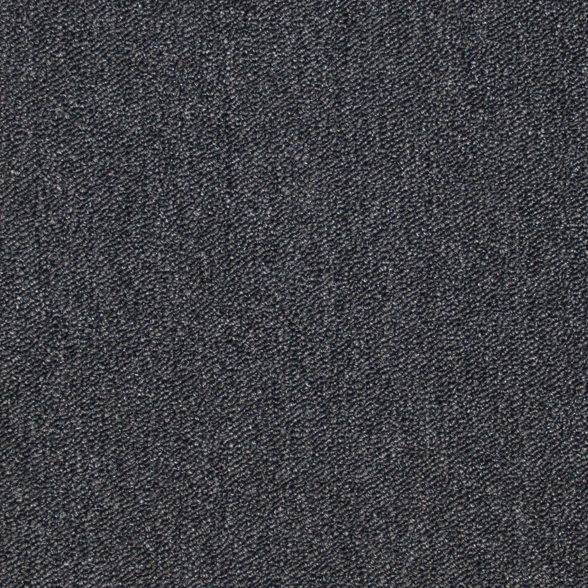 Teppichfliesen in Kohle-Schwarz mit sturmblauen Akzenten, 50 x 50 cm, strukturierte Oberfläche, ideal für moderne Innenräume, 10 m² Gesamtfläche