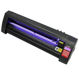 720 mm LED Schneideplotter in Schwarz mit leuchtendem lila Licht, Tastenfeld für einfache Bedienung und präzise Schneidetechnologie für kreative Projekte