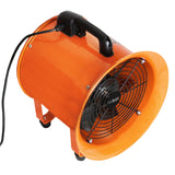 Professioneller MAXBLAST Industrieventilator in leuchtendem Orange, 300mm Durchmesser, robustes Gehäuse, mit einem starken 550W Motor und praktischem Tragegriff
