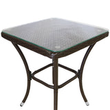 Jardí Rattan Bistro Set Braun