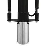 Robuste T-Mech 4-Takt Pfahlramme mit glänzendem Aluminiumzylinder, schwarzem Griff und stabiler Basis, ideal für effektives Rammen und Bohren