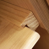 Ausziehbarer Schrankkorb aus Weide, 400 mm, mit natürlicher Holzfarbe, glatter Oberfläche und robustem, geflochtenem Design für vielseitige Aufbewahrung
