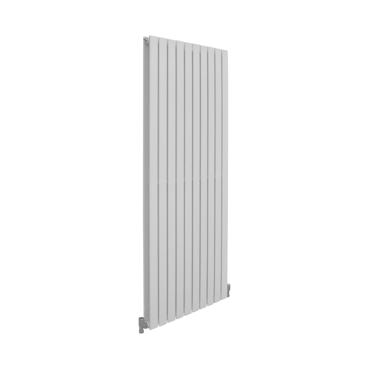 Paneelheizkörper in glänzendem Weiß, 1600mm x 700mm, mit vertikalen Lamellen und glatter Oberfläche, ideal für moderne Wohnräume