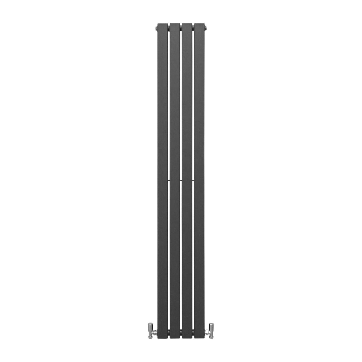 Hochformatiger Paneelheizkörper in Anthrazit Grau, 1800mm x 280mm, mit glatter Oberfläche und modernen, schlanken Linien für stilvolle Wärme