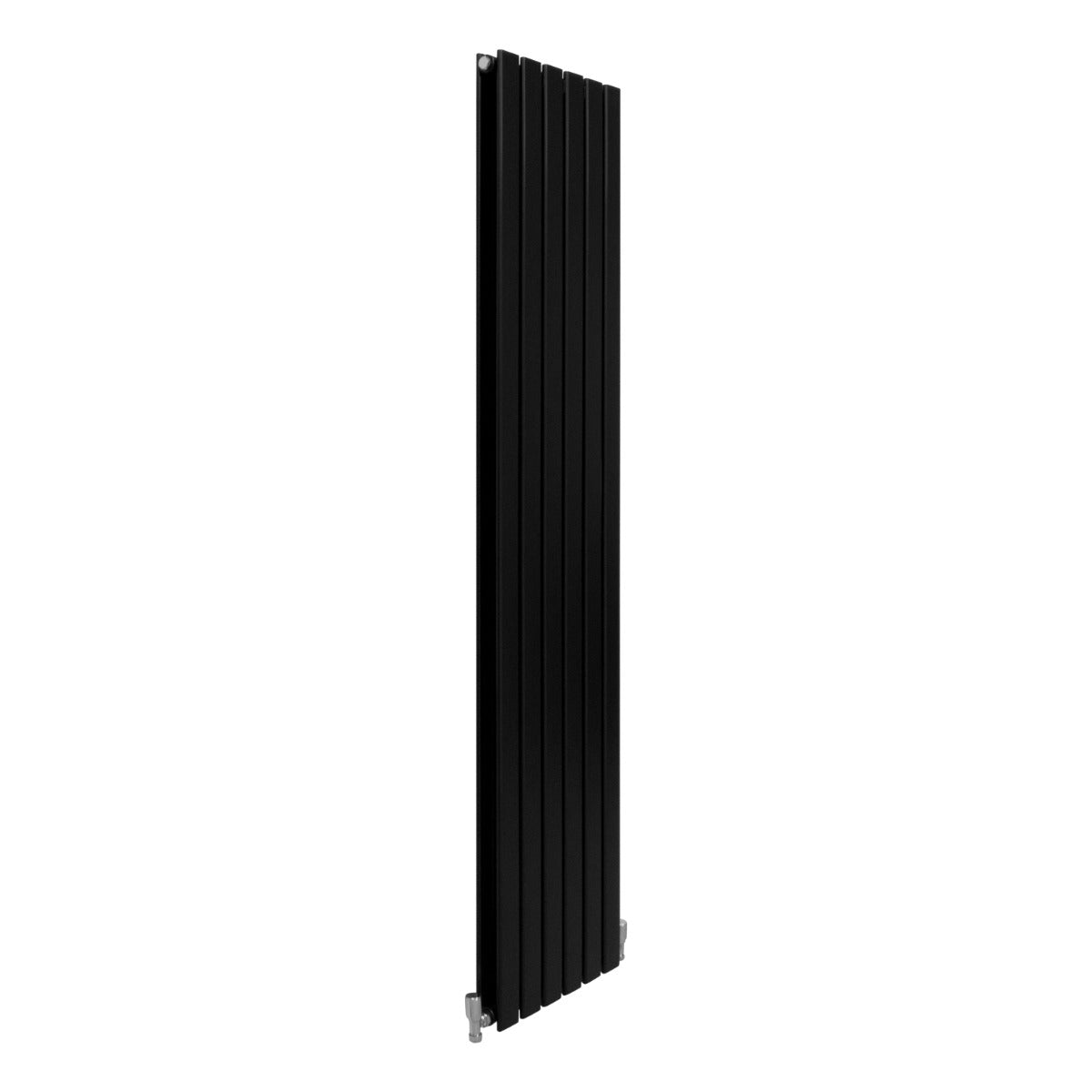 Mattschwarzer Paneelheizkörper mit schlankem Design, 1800mm hoch und 420mm breit, aus hochwertigem Stahl mit glatter Oberfläche und modernen, klaren Linien