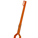 Robuster, orange Steinknacker mit 330 mm breitem Kopf und langem Griff, ideal zum Trennen von Steinen und harten Materialien in der Bauindustrie