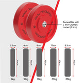 Rote Olympische Gummischeiben von Body Revolution, 80 kg Set, mit verschiedenen Gewichten, robust und langlebig, ideal für intensives Training