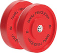 Rote Olympische Bumper Plates von Body Revolution, jeweils 25 kg, aus strapazierfähigem Gummi, mit glatter Oberfläche und präziser Beschriftung