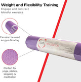 Lila Yogamatte aus PVC, 183 x 61 x 0,6 cm, mit rutschfester Textur, ideal für Yoga, Pilates und als Gymnastikboden geeignet