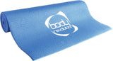 Blaue Yogamatte von Body Revolution mit rutschfester, strukturierten Oberfläche, ideal für Yoga und Fitness, bietet Komfort und Stabilität