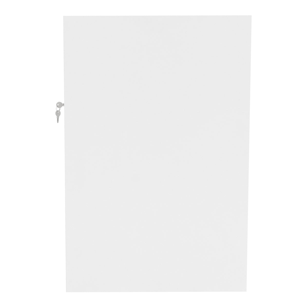 Weißes LED Verkaufstheken-Set bestehend aus zwei eleganten, modernen Theken mit glatter Oberfläche und minimalistischer Form, ideal für Verkaufsräume