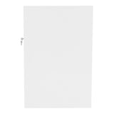 Weißes LED Verkaufstheken-Set bestehend aus zwei eleganten, modernen Theken mit glatter Oberfläche und minimalistischer Form, ideal für Verkaufsräume