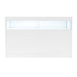 Weißes Verkaufstheken-Set mit LED-Beleuchtung, modernem Design und glatter Oberfläche, ideal für Verkaufsräume und Ausstellungen