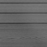Grau WPC Sichtschutzzaun mit glatter, strukturierter Oberfläche und Holzmaserung, ideal für Garten- und Terrassengestaltung