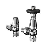 Röhrenheizkörper 4 Säulen mit TRV Chromventile – 600mm x 425mm – Anthrazitgrau