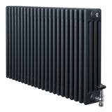 Röhrenheizkörper 4 Säulen mit TRV Chromventile – 600mm x 1010mm – Anthrazitgrau - view 3