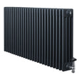 Röhrenheizkörper 4 Säulen mit TRV Chromventile – 600mm x 1190mm – Anthrazitgrau
