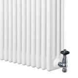 Röhrenheizkörper 4 Säulen mit TRV Chromventile – 1800mm x 200mm – Weiß - view 10