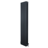 Röhrenheizkörper 4 Säulen mit TRV Chromventile – 1800mm x 380mm – Anthrazitgrau