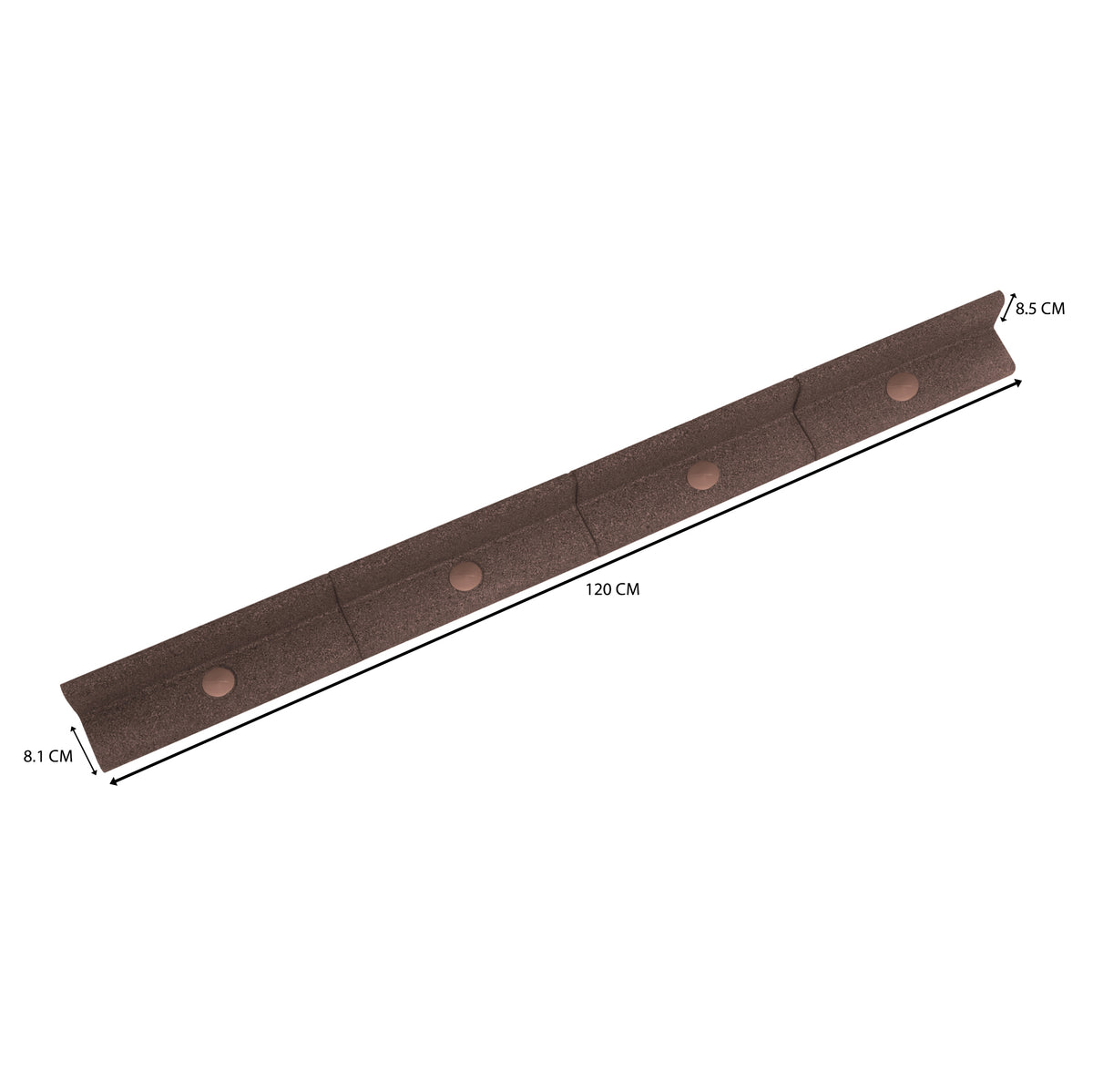 Flexible Rasenkante 31,2m mit Gummihammer - Braun - view 5