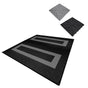 Belüftete Garagenbodenfliesen in Schwarz und Grau, mit rutschfester Oberfläche und strukturiertem Design, ideal für Garagen und Werkstätten