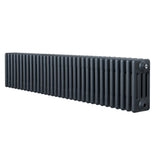 Röhrenheizkörper mit vier Säulen in Anthrazitgrau, 300mm x 1505mm, aus robustem Material, mit glatter, strukturierten Oberfläche und modernem Design