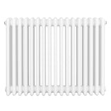 Röhrenheizkörper mit 4 Säulen in elegantem Weiß, 600mm x 785mm, glänzende Oberfläche, gleichmäßige Wärmeverteilung, modernes Design für jeden Raum