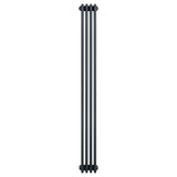 Röhrenheizkörper mit vier Säulen in Anthrazitgrau, 1800mm hoch und 200mm breit, bietet modernes Design und effiziente Wärmeverteilung