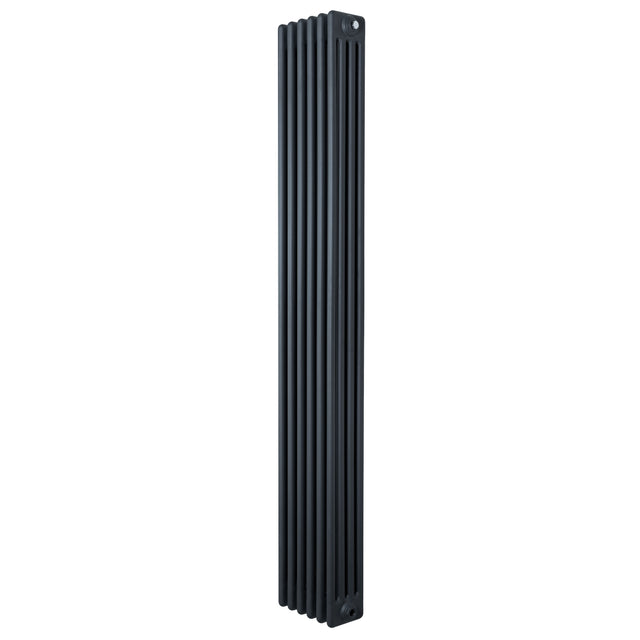Röhrenheizkörper mit 4 Säulen in Anthrazitgrau, schlankes Design, 1800mm hoch und 290mm breit, ideal für moderne Wohnräume und effiziente Wärmeverteilung