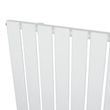 Flachheizkörper in Weiß, 600mm x 910mm, mit glatten, vertikalen Lamellen und modernem, minimalistischen Design, ideal für jeden Raum