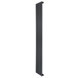 Flachheizkörper in Anthrazitgrau, 1600mm x 280mm, mit schlankem, vertikalem Design und glatter, moderner Oberfläche für stilvolle Heizlösungen