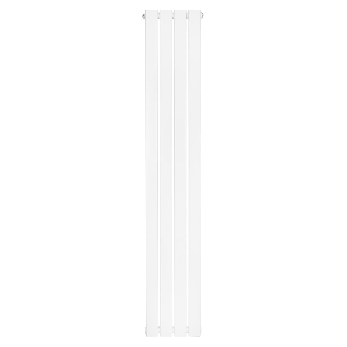 Flachheizkörper in Weiß, 1600mm x 280mm, mit glatter, moderner Oberfläche und vertikalen Lamellen für effiziente Wärmeverteilung