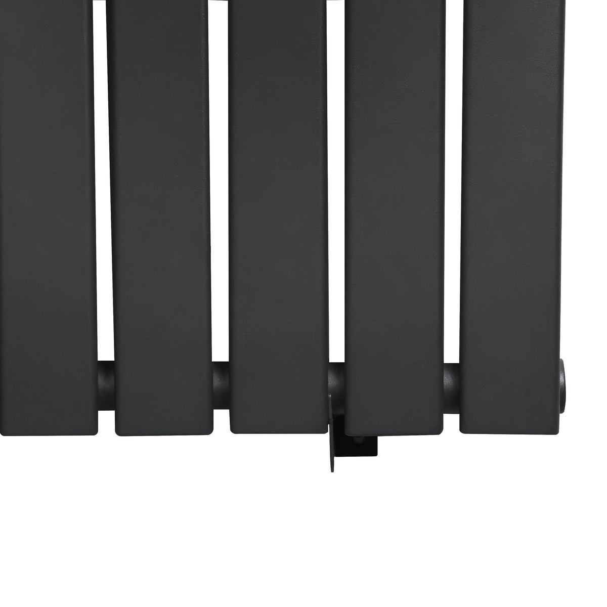 Flachheizkörper in Anthrazitgrau, 1600mm x 420mm, mit glatten, rechteckigen Lamellen und modernem, minimalistischen Design, ideal für zeitgemäße Räume
