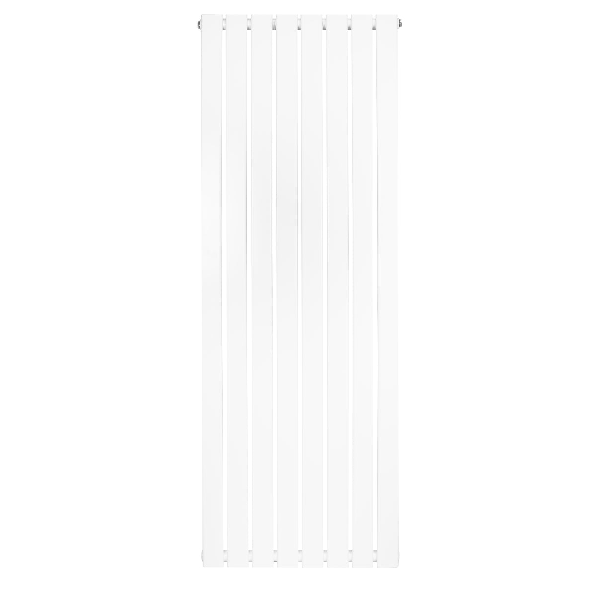 Flachheizkörper in Weiß, 1600mm x 560mm, mit glatten, vertikalen Lamellen und modernem, minimalistischen Design für effiziente Wärmeabgabe