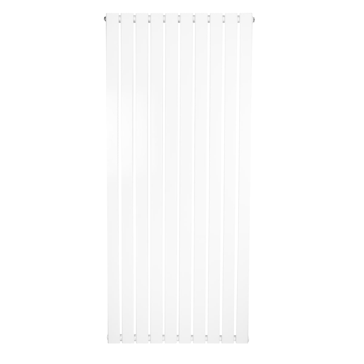 Flachheizkörper in Weiß, 1600mm x 700mm, mit schlanken, vertikalen Lamellen für effiziente Wärmeverteilung und modernes Design