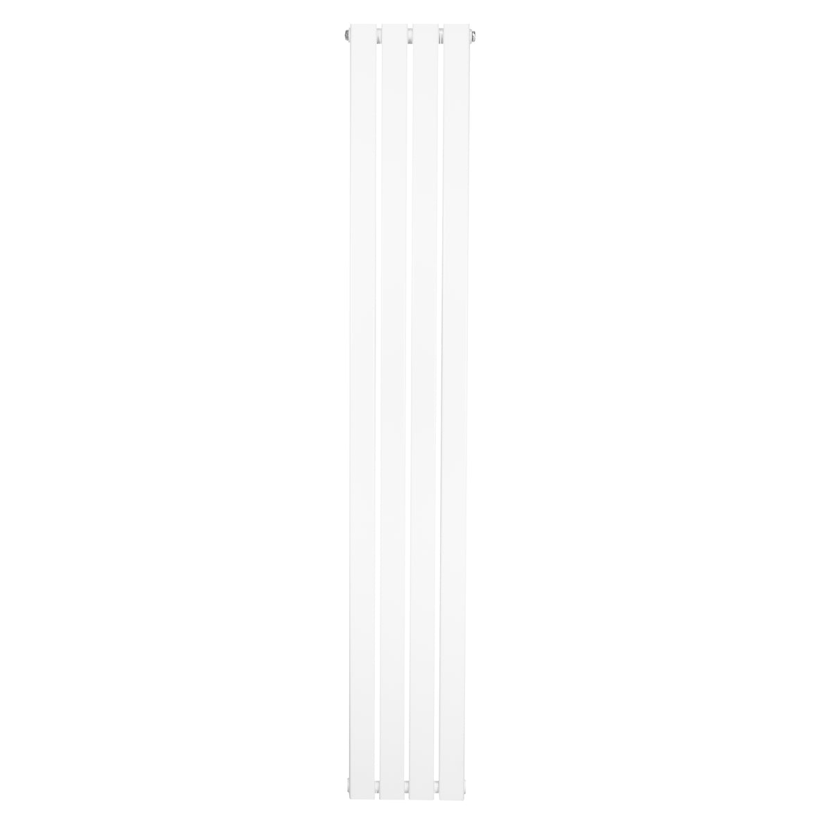Flachheizkörper in Weiß, 1800mm x 280mm, mit glatter, moderner Oberfläche und vertikalen Lamellen für effiziente Wärmeverteilung