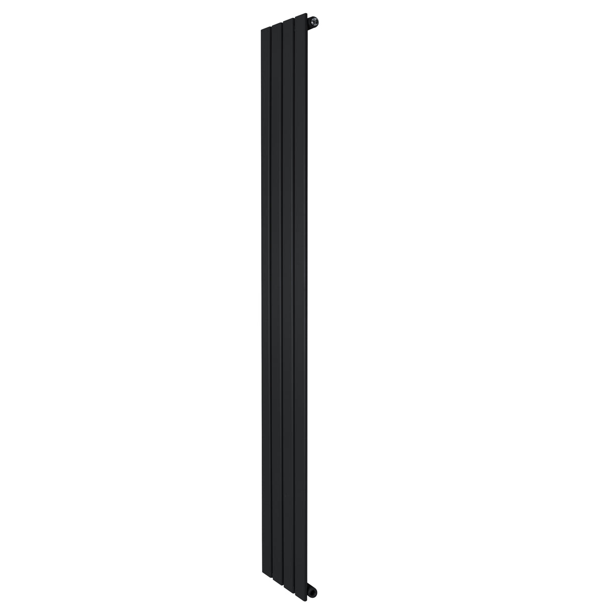 Flachheizkörper in elegantem Schwarz, 1800mm x 280mm, mit schlankem, vertikalem Design und glatter Oberfläche, ideal für moderne Innenräume
