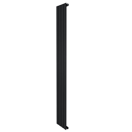 Flachheizkörper in elegantem Schwarz, 1800mm x 280mm, mit schlankem, vertikalem Design und glatter Oberfläche, ideal für moderne Innenräume