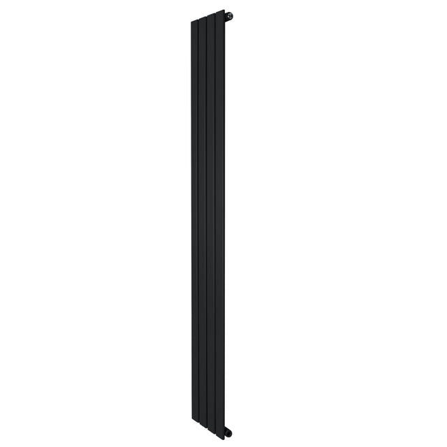 Flachheizkörper in elegantem Schwarz, 1800mm x 280mm, mit schlankem, vertikalem Design und glatter Oberfläche, ideal für moderne Innenräume