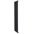Schmaler, vertikaler Flachheizkörper in elegantem Schwarz, 1800mm x 420mm, mit glatten, modernen Lamellen und minimalistischer Form für zeitgemäße Innenräume