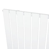 Flachheizkörper in Weiß mit schlanken, vertikalen Lamellen, 1800mm x 560mm, ideal für moderne Innenräume und effiziente Wärmeverteilung