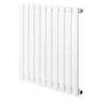 Weißer Gliederheizkörper mit schlankem Design, 600mm x 600mm, aus robustem Metall, ideal für moderne Wohnräume und effiziente Wärmeverteilung