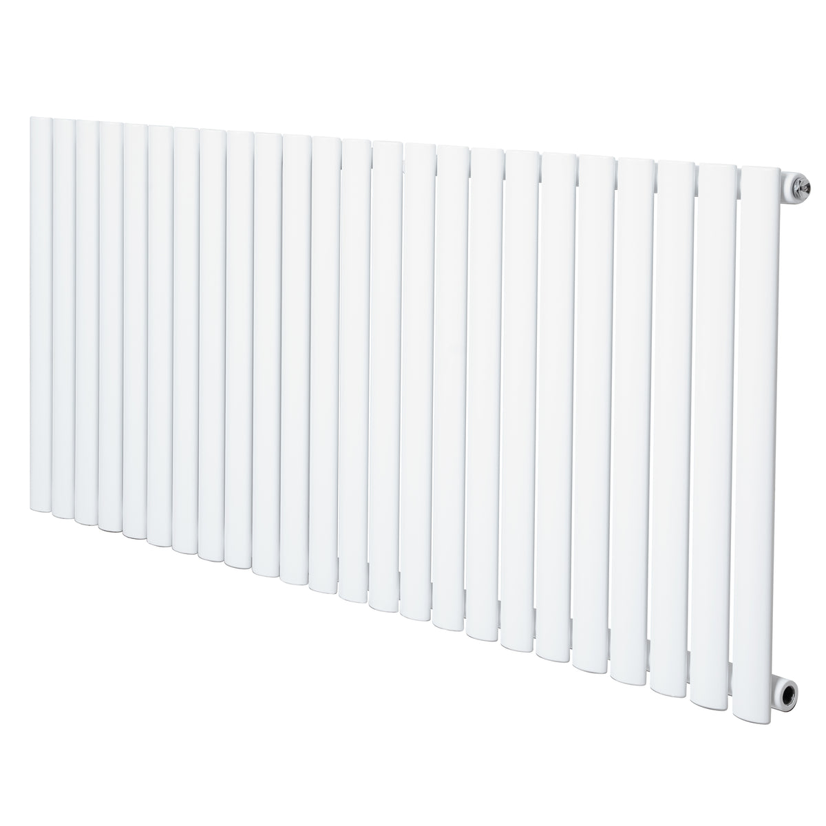 Gliederheizkörper in Weiß, 600mm x 1440mm, mit schlanken, vertikalen Lamellen und glatter, glänzender Oberfläche für effiziente Wärmeverteilung