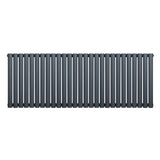 Gliederheizkörper in Anthrazitgrau, 600mm x 1620mm, mit schlanken, vertikalen Lamellen für effiziente Wärmeverteilung und modernes Design