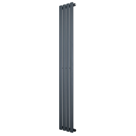 Eleganter Gliederheizkörper in Anthrazitgrau, 1600mm hoch und 240mm breit, mit glatter Oberfläche und modernem, schlankem Design für stilvolle Heizlösungen