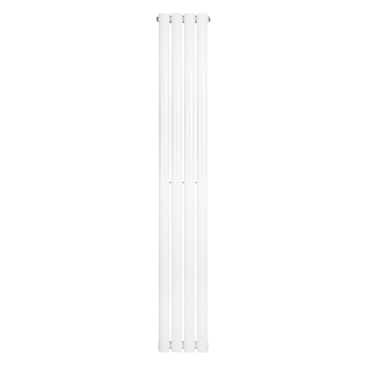 Schlanker, vertikaler Gliederheizkörper in Weiß, 1600mm x 240mm, mit glatter Oberfläche und modernen, runden Rohren für effiziente Wärmeverteilung