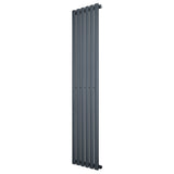 Gliederheizkörper in Anthrazitgrau, 1600mm x 360mm, mit schlankem, modernem Design und glatter Oberfläche für effiziente Wärmeverteilung