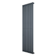 Gliederheizkörper in Anthrazitgrau, 1600mm x 480mm, mit schlankem, vertikalem Design und glatter, moderner Oberfläche für effiziente Wärmeverteilung