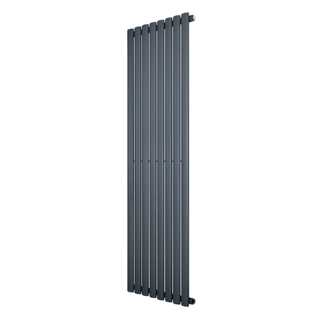Gliederheizkörper in Anthrazitgrau, 1600mm x 480mm, mit schlankem, vertikalem Design und glatter, moderner Oberfläche für effiziente Wärmeverteilung